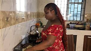 amateur couple drops their steamy kitchen sex tape online