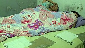 my shy stepbro jerks to xxx so i teach real pussy fucking