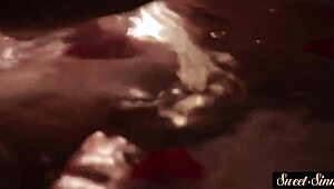 gorgeous ebony teen bent over for stepdad's deep doggystyle thrusts