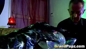 blonde teen reverse cowgirls grandpa hard!