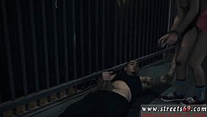Nympho in glasses bound tight for extreme domination play
