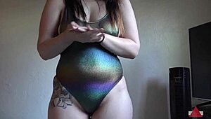 I crave spraying hot cum on my swimsuit big ass and belly fetish