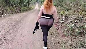 Stepmom's Sheer Dress Teases Big Tits And Bare Pussy
