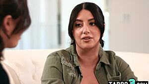 bbw arab milf soldier sarah visits her lesbian boss for pussy play