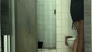 spying my curvy latina body touching in bathroom?