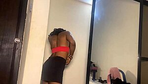 Submissive asian takes rough monster black cock pounding