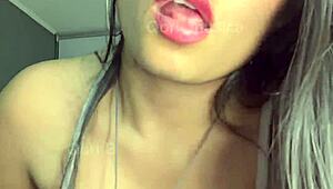 peruvian latina dances her qori puchaina seductively on camera