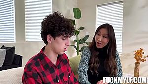 hey stepmom nicole schools dylan with her big tits ass milf mommy pov blowjob taboo reality