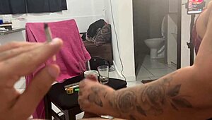 Firegreen2 Jerks Her Man's Huge Fat Cock on Private Cam!