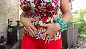 i love slamming this big pussy lips dildo deep in my lingerie as mature cuban milf