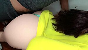 stepdaughter's tight ass takes first painful anal creampie