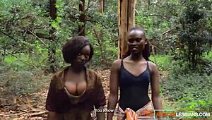 Ebony Stepdaughter Fingers and Licks Stepmom's Wet Black Cunt Hard