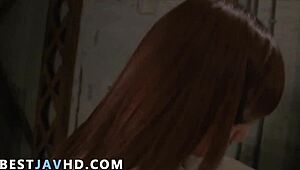 man, rika anna's blowjob is insane, then she gets pounded hard in filthy japanese creampie sex