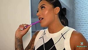 horny college girl mariana martix fingers pussy in class fantasizing teacher duncan saint fuck