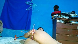 Latina Brunette Fingers Pussy to Orgasm