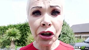 francesca kitten gilf socialite granny gives wild sex handjob blowjob cumshot