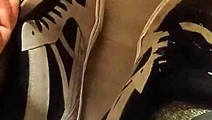friend totally trashes my sneakers ugh what a mess...