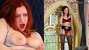office secretary victoria greene slurps huge cock at milking table till facial cumshot