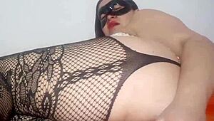 chubby latina milf colombiana flashes cameltoe masturbates wet pussy ass for stepson