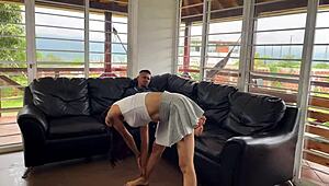 Workout With Trainer Turns Into Deepthroat Blowjob And Doggystyle Pussy Fuck - Allison Sweet!