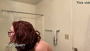 omg, watch me cut off my long curly redhead locks nude to shoulder length!