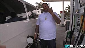 Charlie Chase, how's that orgy blowjob with 5 guys on the bus? Blonde pornstar whore humiliated outdoors.
