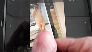 Rustyas1 Masturbates Her Pretty Neighbor's Small Cock to Orgasm in Homemade Midnight Session