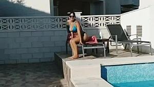 claudia bavel strips teasingly then masturbates outdoors in steamy compilation