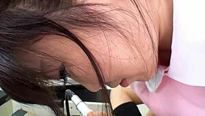 Japanese dentist seduced for steamy work fuck