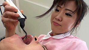 Japanese dentist seduced for steamy work fuck