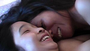Wow cute thai teens lio mee and nueng rip clothes for wild lesbian dildo striptease!!
