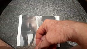 rusty strokes his hairy old cock for jazzy's eyes