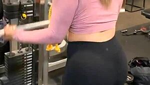 instagram big ass fitness girls squeeze into tight latex leggings at the gym