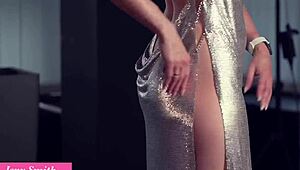 Jeny smith teases stranger flashing upskirt miniskirt bubble ass then shows her anal video reaction seduction