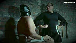 i'm tied to mistress april's special bed gettin punished hard