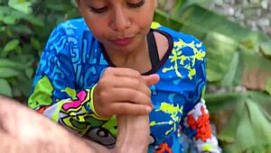 that innocent looking colombian campesina housewife gets fucked outdoors for chickens close-up