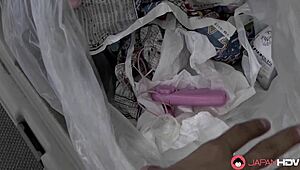 Japanese housewife reiko kobayakawa moans deepthroating licking balls uncensored closeup