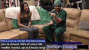 dr tampa gives aria nicole gaping pussy exam backstage florida