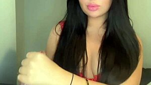 Watch this horny petite british teen coed masturbate solo with dildo on webcam pov