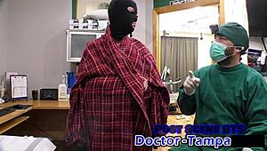 dr tampa sold for science features ruby foxxx's blindfolded shower toy domination