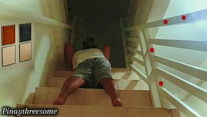 OMG I snuck in middle of night to suck my cheating wife girlfriend while husband slept in room skirt up tight pussy creampie