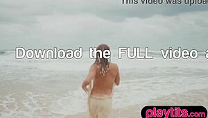 Check out this petite Aussie milf stripping to show her round tits and bubble butt