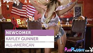 kayley gunner strips to nude poses intriguing