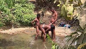 wanna see this fat pussy take it doggie by the riverside?