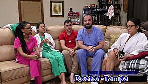dr tampa gives aria nicole gaping pussy exam backstage florida