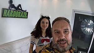 check laurinha alice's wet shower debut in ted's new mansion party