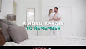 i give nuru massage footjob to client but oops slipped on oil