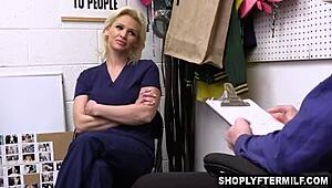 naughty blonde nurse charli phoenix bends over for officer mike mancini's big cock deal
