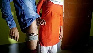 Schoolgirl fucks security guard for exam paper