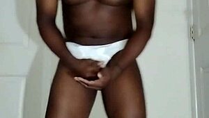 first solo masturbation since august in tight white underwear fingering my wet pussy hard